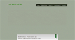 Desktop Screenshot of erboristeriaelicriso.com